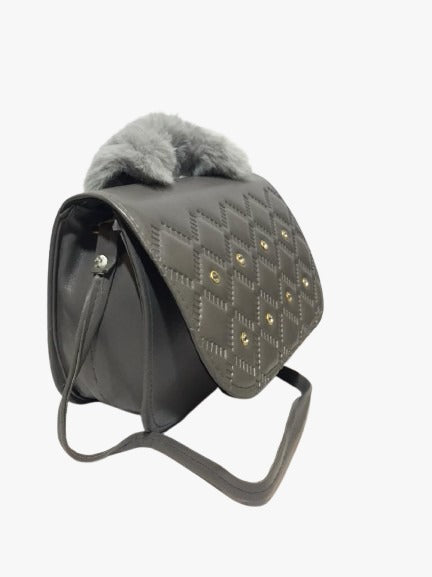 Faux Fur Handle Bag