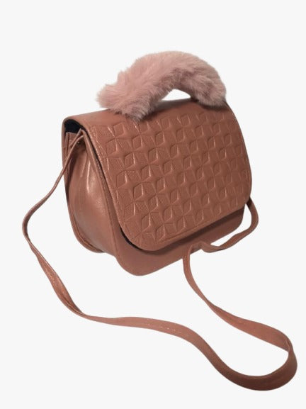 Faux Fur Handle Bag