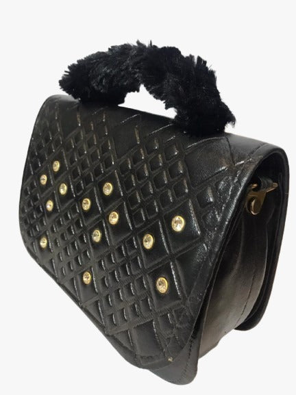 Faux Fur Handle Bag