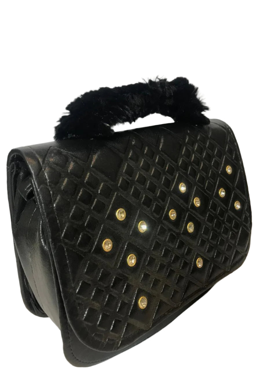 Faux Fur Handle Bag