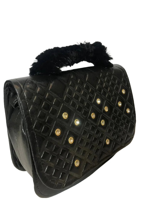 Faux Fur Handle Bag