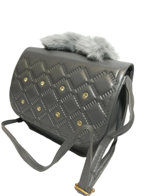 Faux Fur Handle Bag