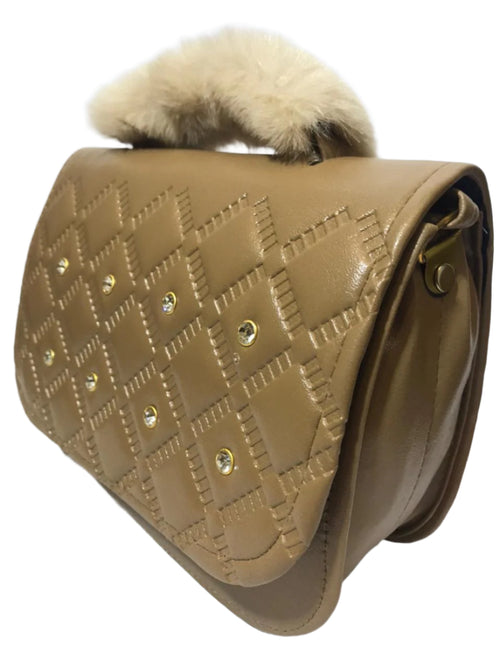 Faux Fur Handle Bag